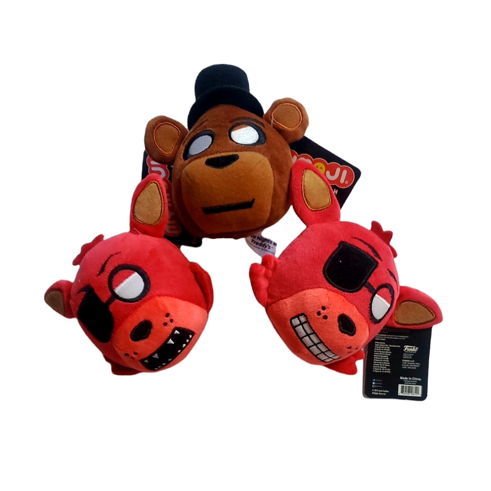 Lot of 3 Mymoji Plush Freddy Heads Five Nights at Freddys FNAF Funko Variation 1